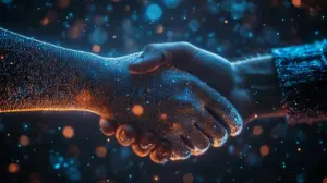shaking hands AI