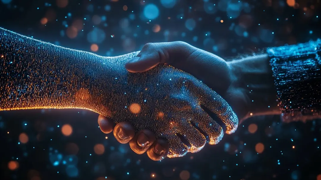 shaking hands AI